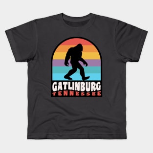 Gatlinburg Tennessee Bigfoot Sasquatch Great Smoky Mountains Kids T-Shirt